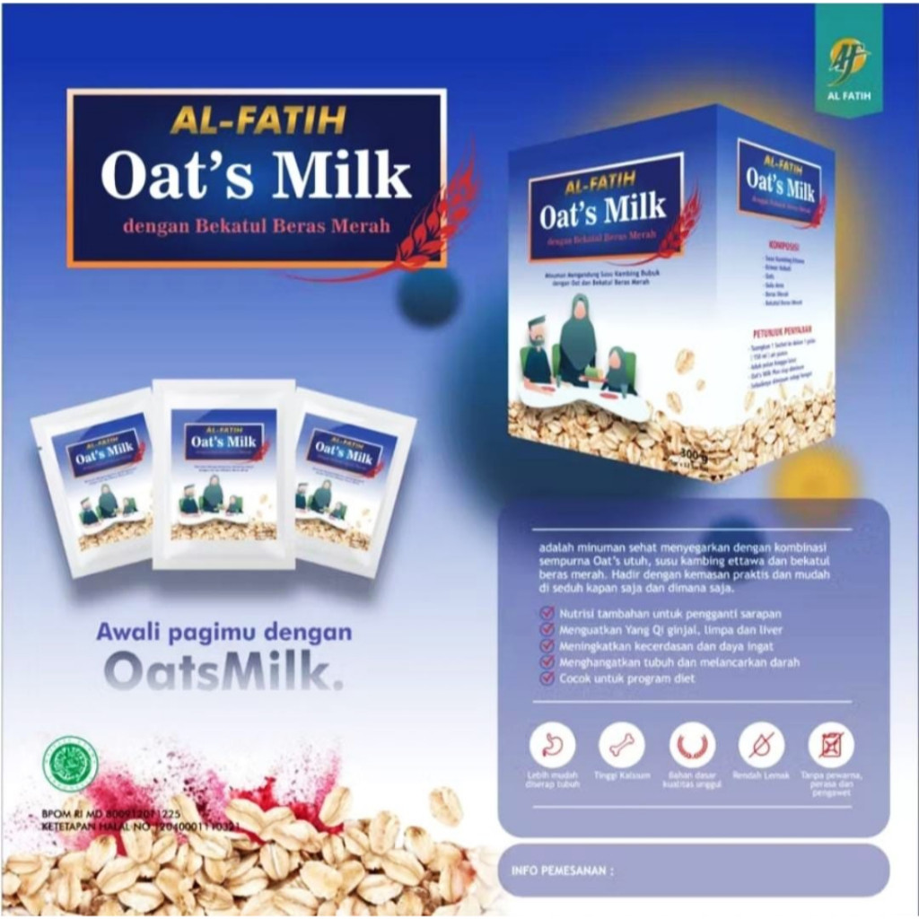 

Etta Nutrimeal Al Fatih Sereal Sehat dengan Susu Kambing Oat dan Beras Merah