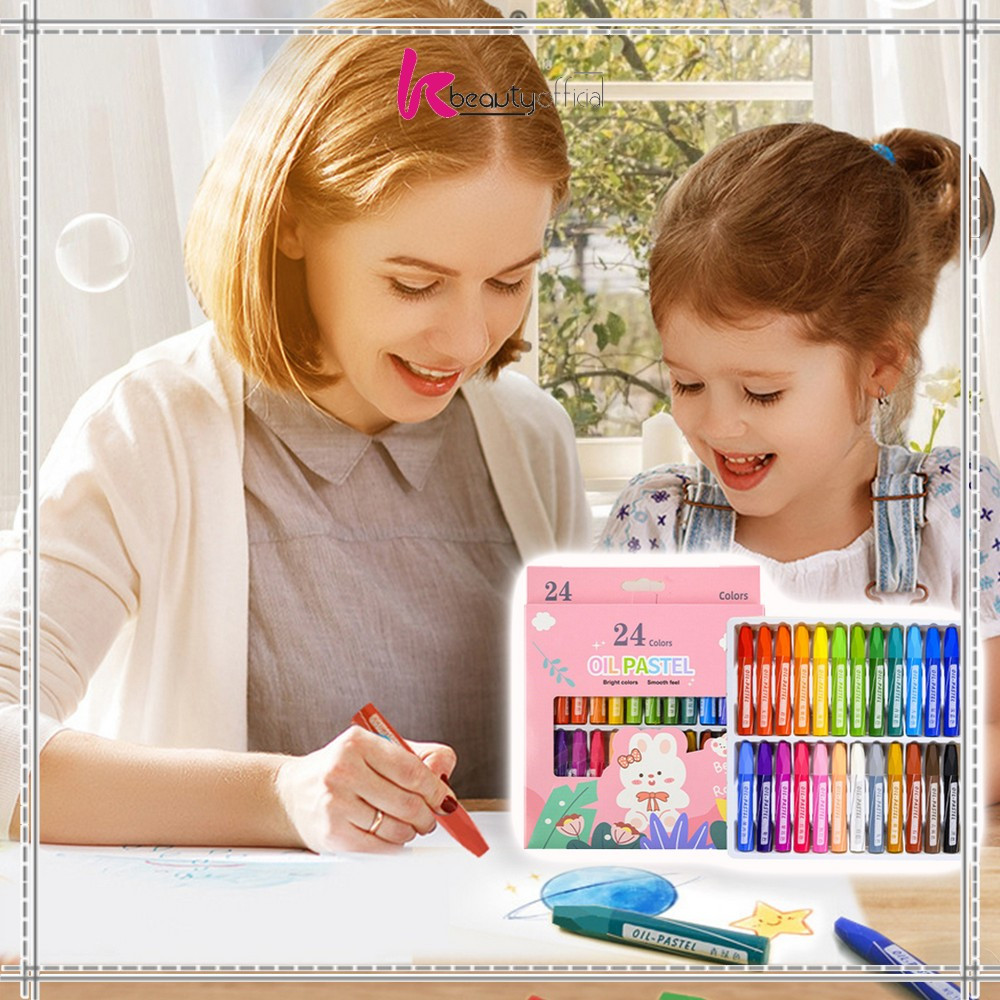 

EC KB-A99 Crayon Oil Pastel Isi 24 Warna Motif Kartun Perlengkapan Mewarnai Anak / Set Krayon Pigmentasi Tinggi Aman Untuk Anak