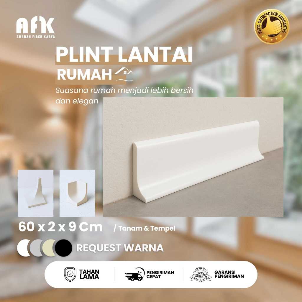 Plint Lantai Rumah Anti Rayap & Jamur List Lantai Dinding Dekorasi Rumah Fiber bukan PVC / Keramik