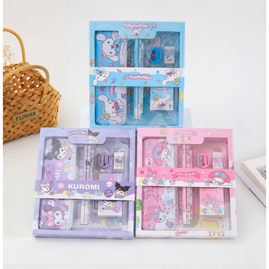 

(COD BISA) ALAT TULIS ANAK SET PENSIL KOTAK PENSIL ANAK SET 7 IN 1 STATIONERY UNTUK HADIAH ANAK SEKOLAH LUCU