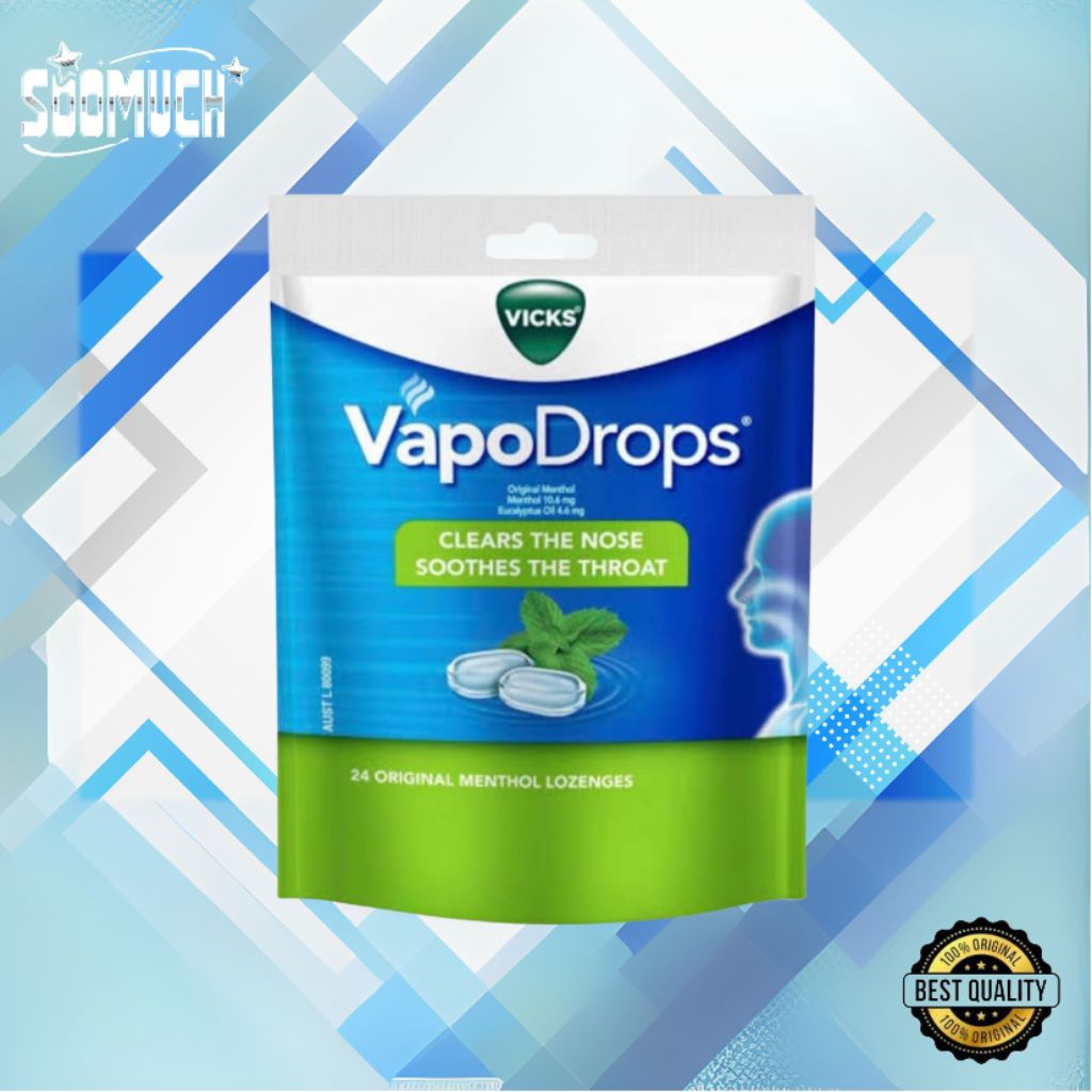 Vicks Vapodrops Original Menthol Lozenges 24s