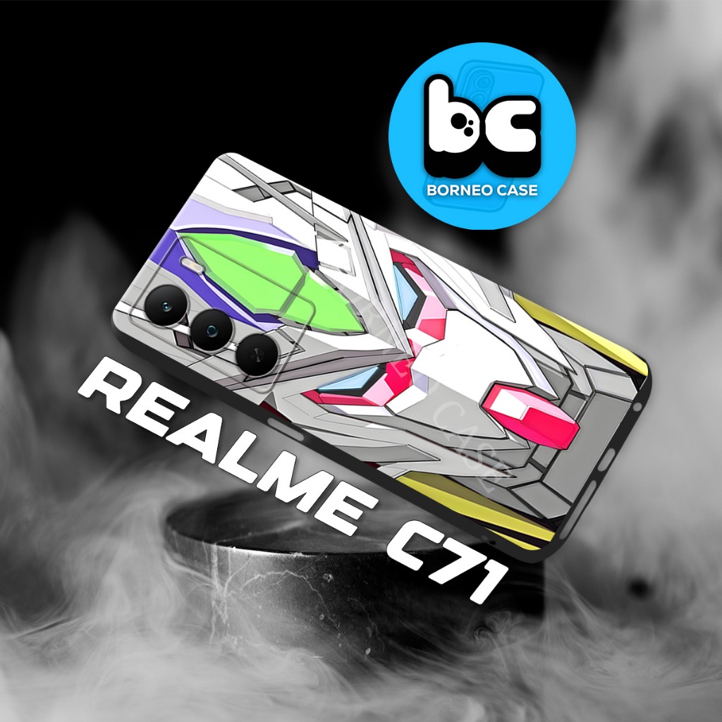 11/Borneo Case, Casing HP REALME C71 (Motif Robot),Cover Pelindung Hp/Silikon TPU