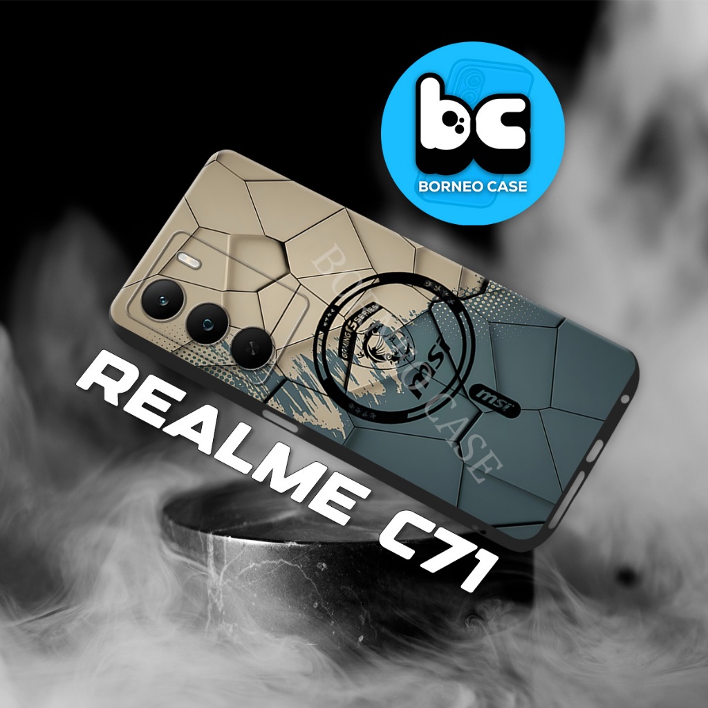 12/Borneo Case, Casing HP REALME C71 (Motif Cowok),Cover Pelindung Hp/Silikon TPU