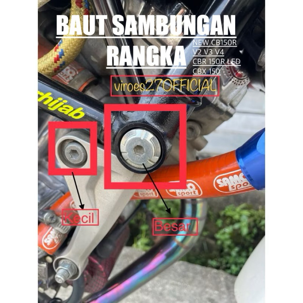BAUT SAMBUNGAN RANGKA NEW CB150R CBR150R CBX150