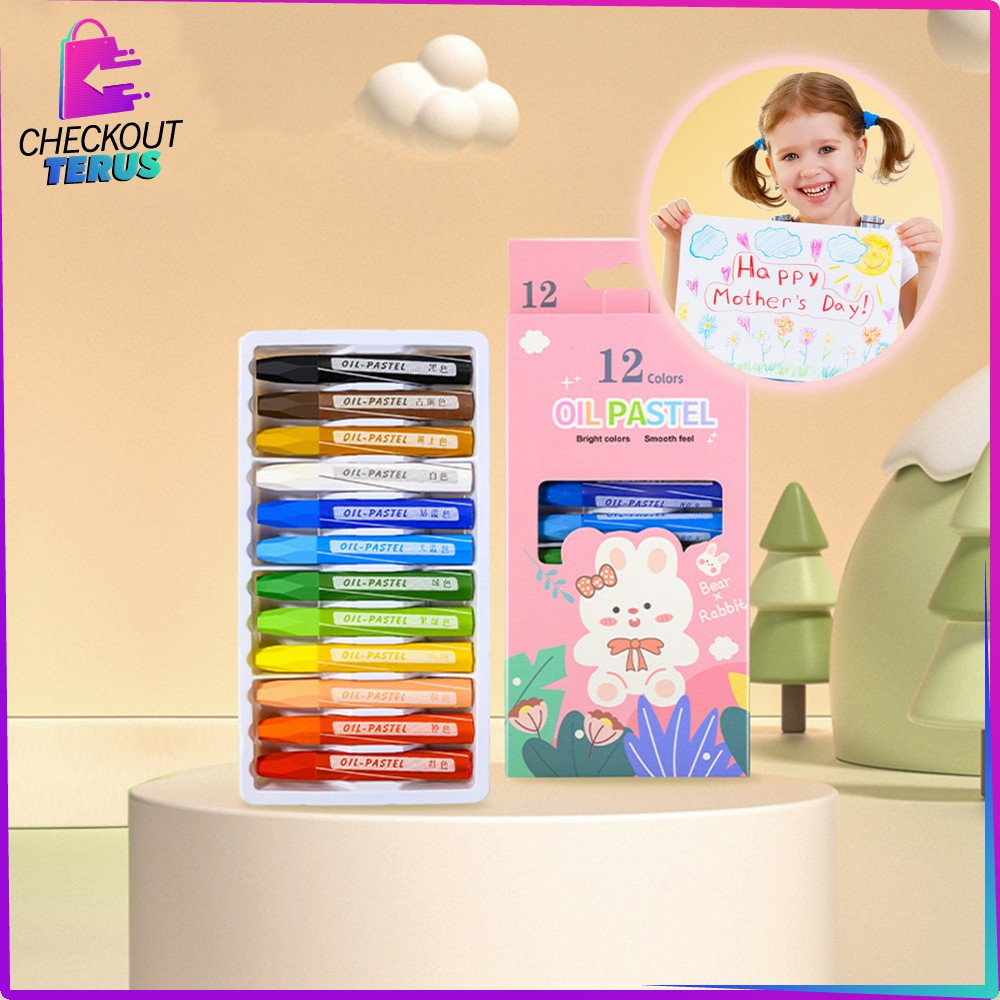 

EC CT A99 Crayon Oil Pastel Isi 12 Warna Krayon Pigmentasi Tinggi Aman Untuk Anak Perlengkapan Mewarnai Set