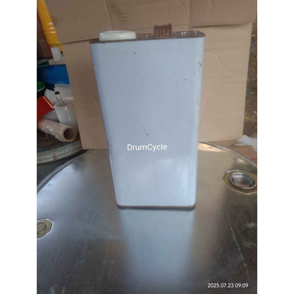 Jerigen Kaleng Bekas 5 Liter - Tutup 3 Lapis & Pegangan Besi Kuat