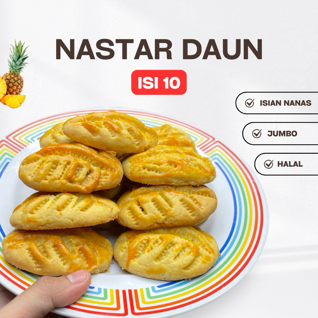 

Nastar daun Jumbo isi 10 - Isian Nanas
