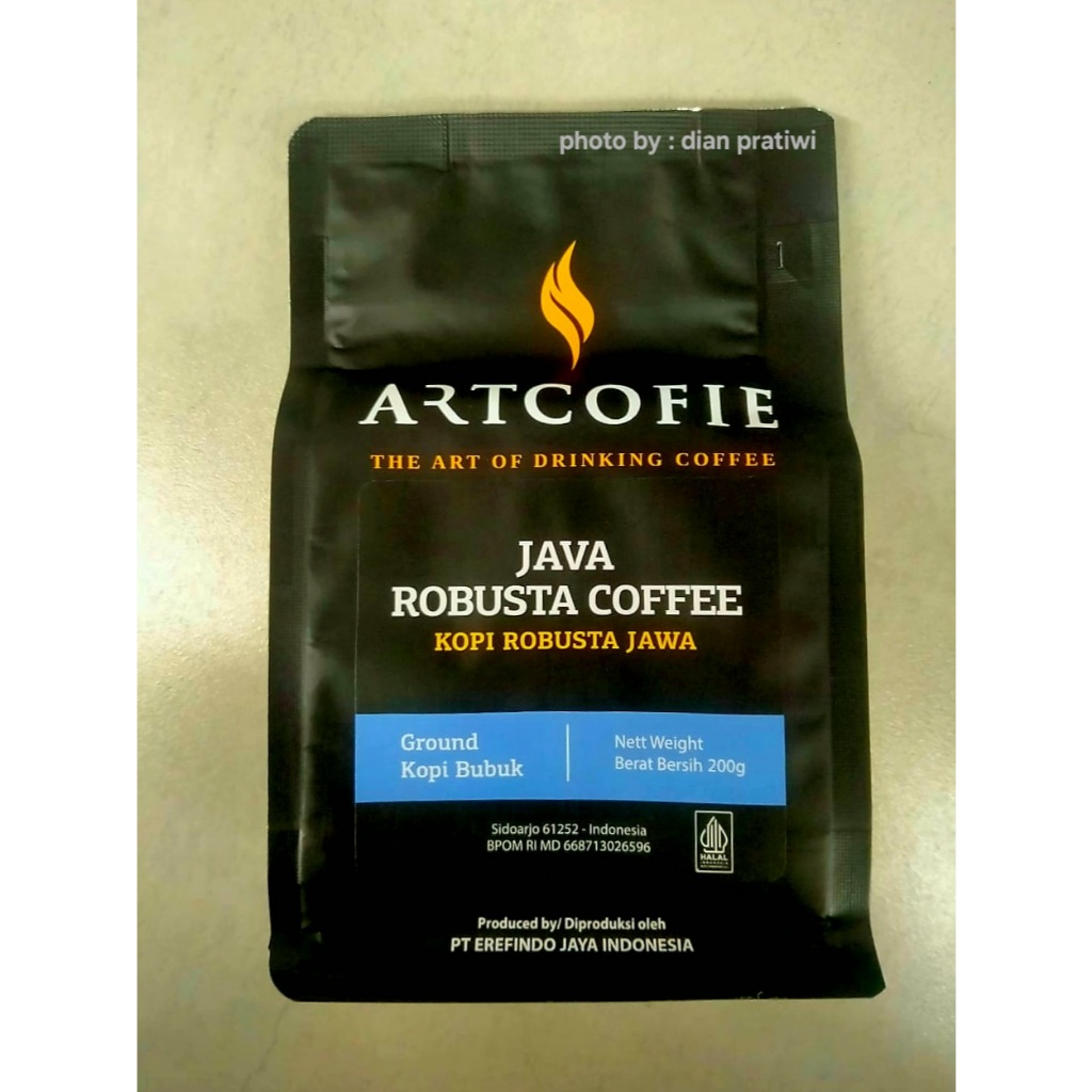 

ARTCOFIE KOPI JAVA ROBUSTA POUCH GROUND/BUBUK 200 GR