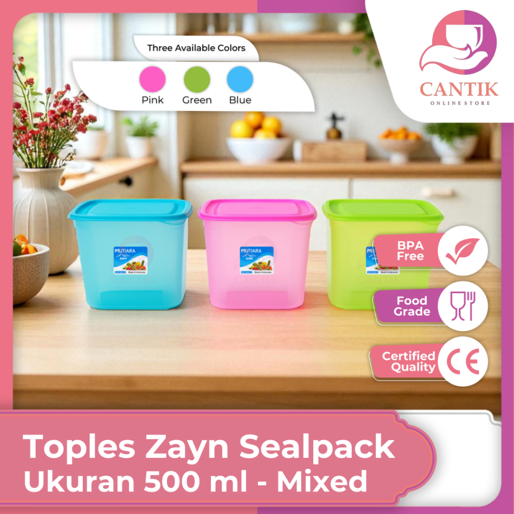 Toples Zayn/Sealpack KMP Plastik set isi 12 Pcs ukuran 500 ml Kotak Plastik/Kotak Makan/Wadah Makana