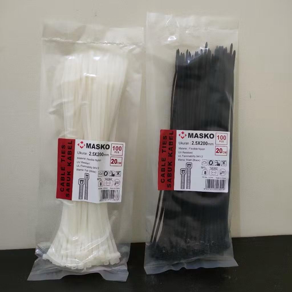 

MASKO KABEL TIES / TALI TIS isi 100pcs PANJANG 15cm 20cm 25cm 30cm