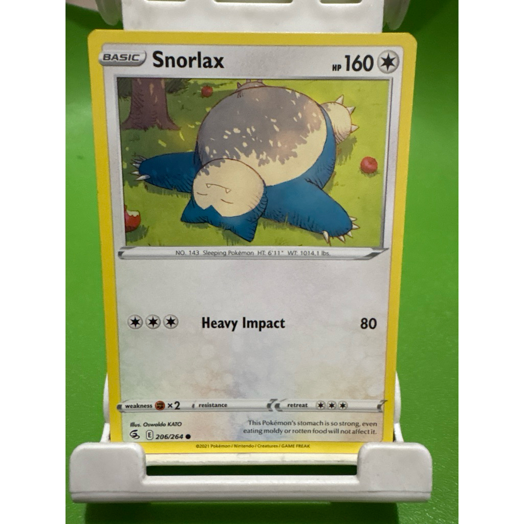 kartu pokemon original common snorlax 206/264