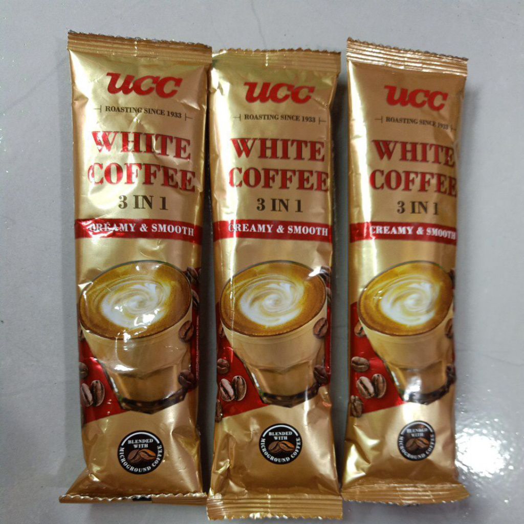 

ECER MINUMAN SACHET UCC WHITE COFFEE 3 IN 1 CREAMY AND SMOOTH