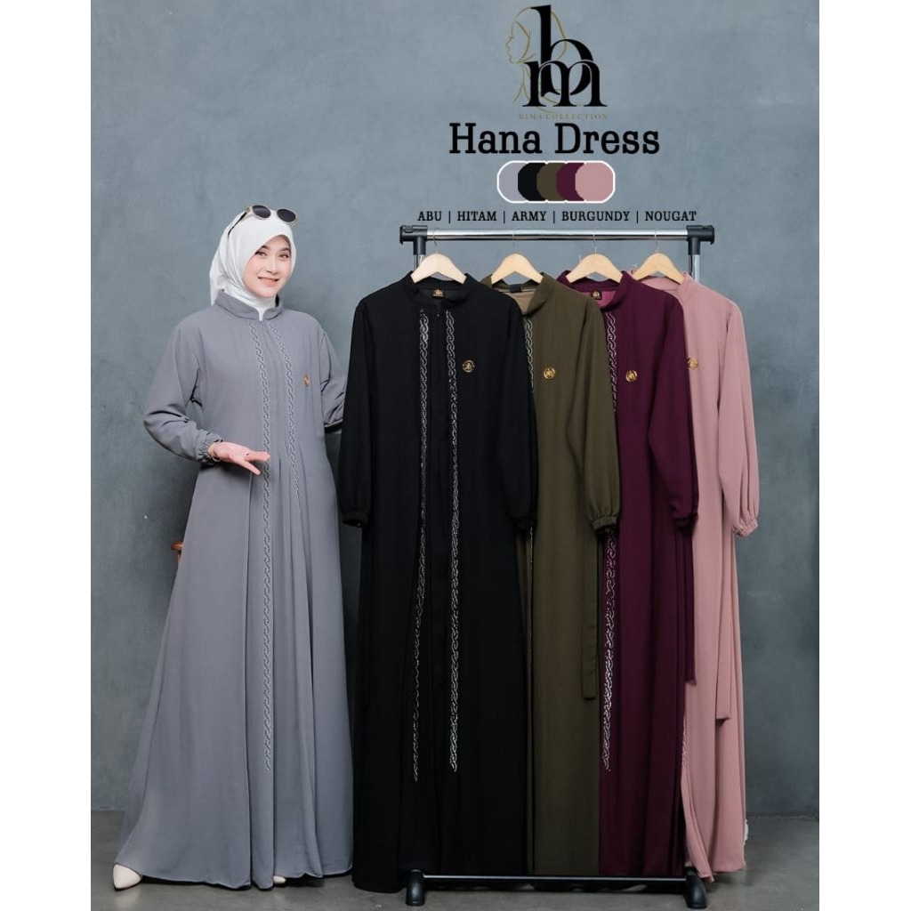 HANA DRESS ORY BIMA COLLECTION/GAMIS CERUTTY FULL FURING/GAMIS PESTA