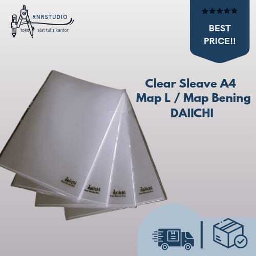

Clear Sleeve A4 dan F4 Map L / Map Bening DAIICHI