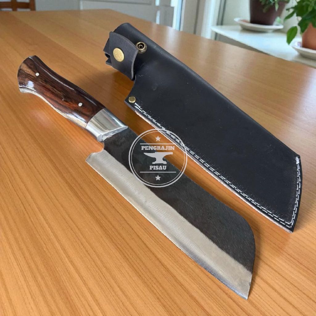 Pengrajin Pisau | Pisau Daging Cincang Pisau Dapur Super Tajam Pisau Cacah Tulang Daging PotongPisau