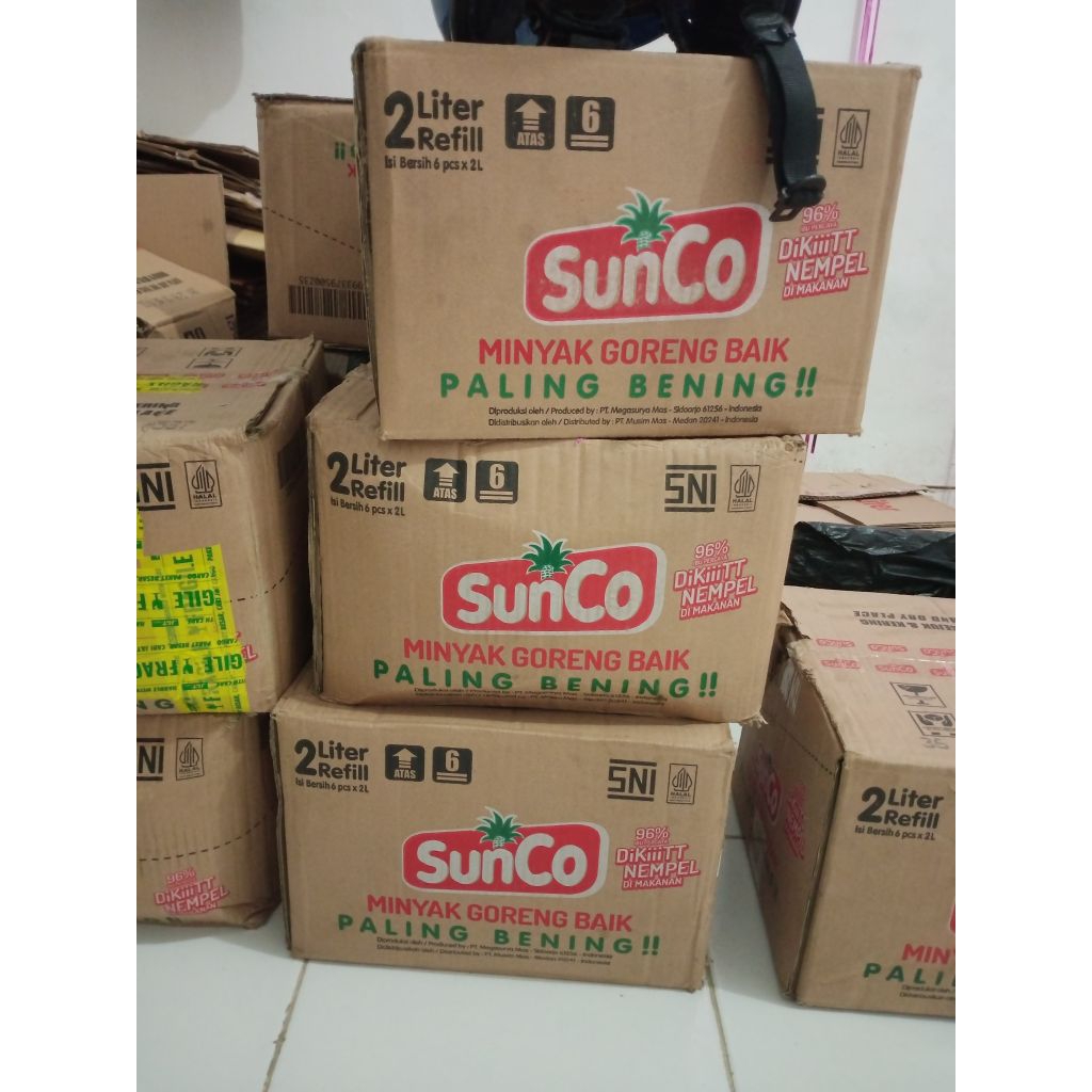 

minyak goreng sunco 2 liter / minyak goreng sunco 1 dus / kartonan
