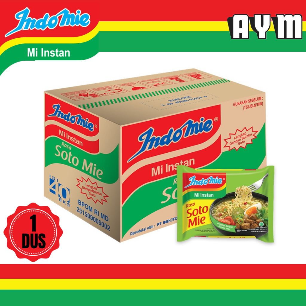

INDOMIE MIE INSTANT RASA SOTO 70G (1 DUS)