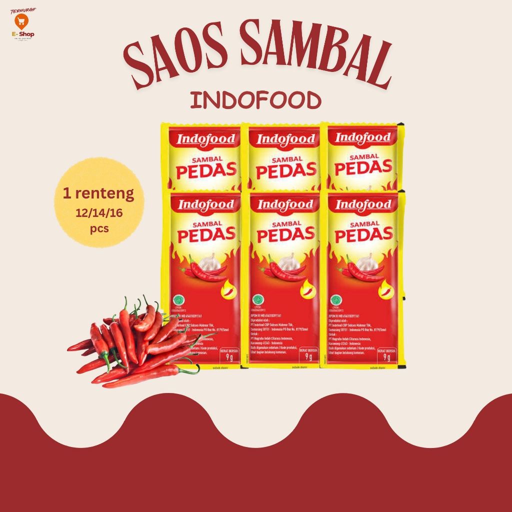 

Saos Sambal Indofood Renteng Isi 36 pcs @9 gram