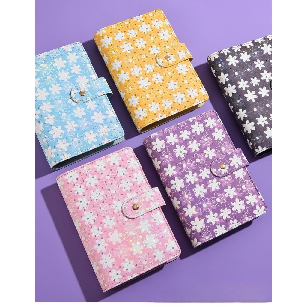 

Binder A6 Aesthetic Hologram Motif Bunga Set Tabungan Budgeting Keuangan