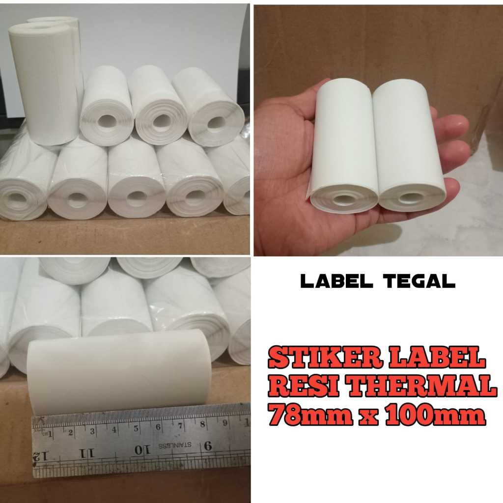 

Label Stiker Thermal 78x100 78x100mm 80x100 WATERPROOF Stiker Label Resi Stiker Barcode OLSHOP