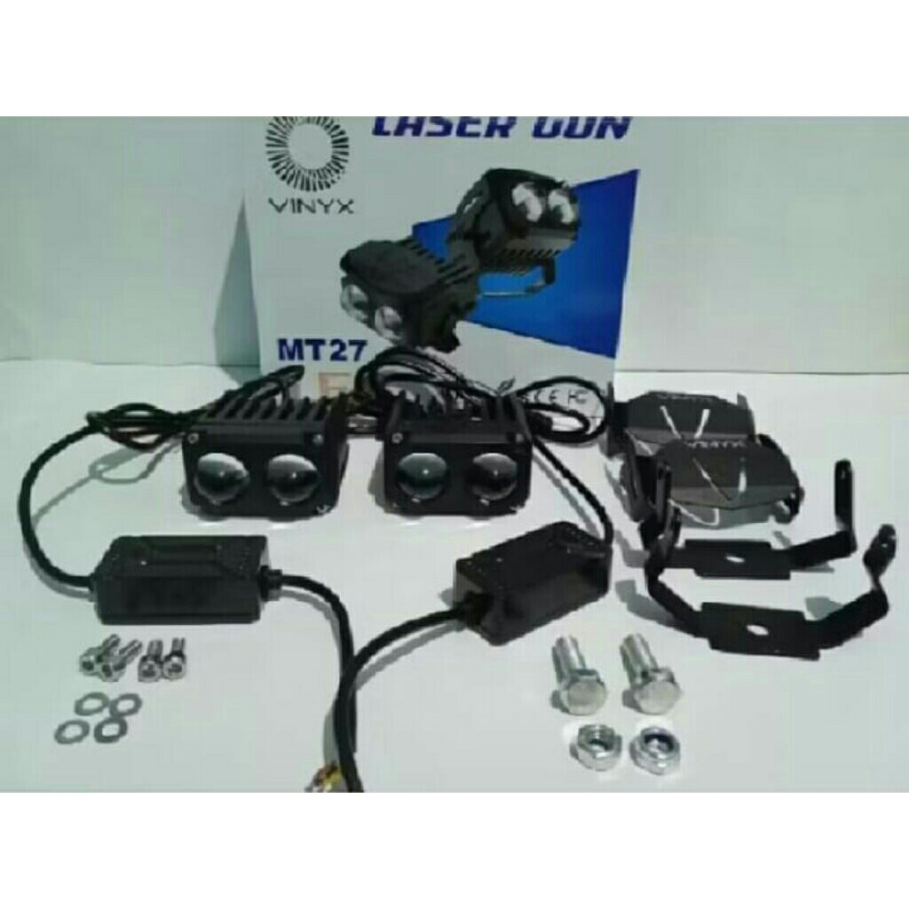 lampu tembak sorot LED MT 27 Motor Mobil Vynix kuning - kuning