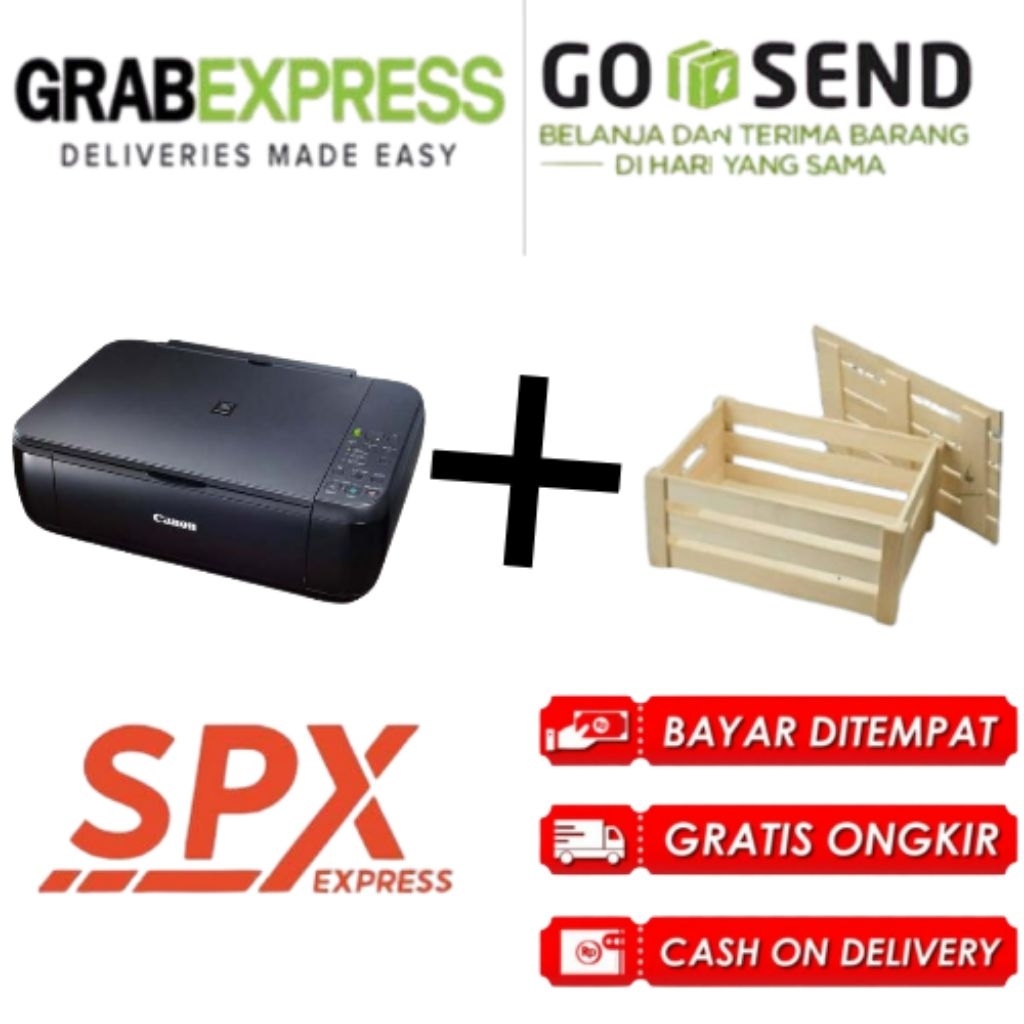 PRINTER CANON PIXMA MP287 / MP237  ALL IN ONE SCAN FOTOCOPY NORMAL [ KOSONGAN]+ FREE PACKING KAYU