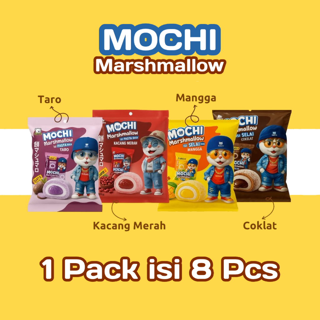 

Mochi Marshmellow Sidore 1 Pack isi 8 Pcs