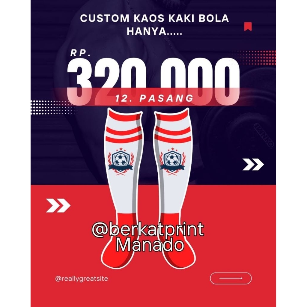 custom Kaos kaki bola