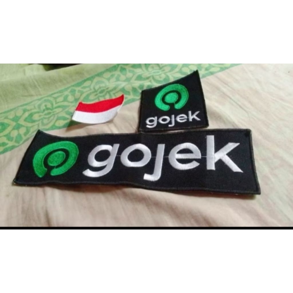 Emblem Logo Bordir Gojek Sepaket 3pc Bordir Computer High Quality