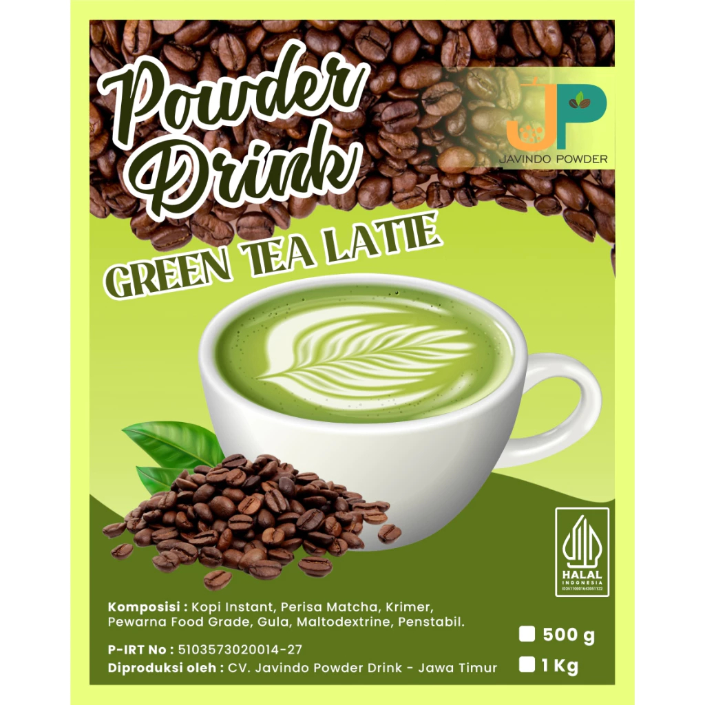 

JAVINDO Bubuk Minuman Rasa Green Tea Latte / Kopi Teh Hijau 1Kg / 1 Kg Reguler - Javindo Powder