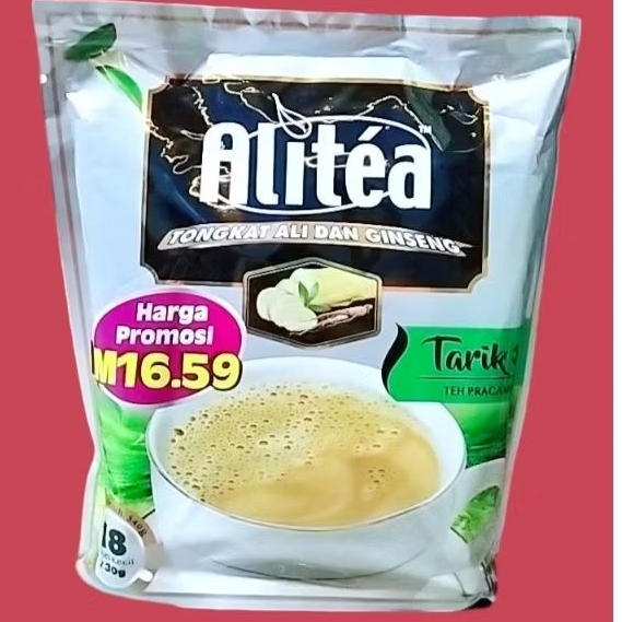 

Teh Tarik Alitea Pracampur Isi 18 Sachet