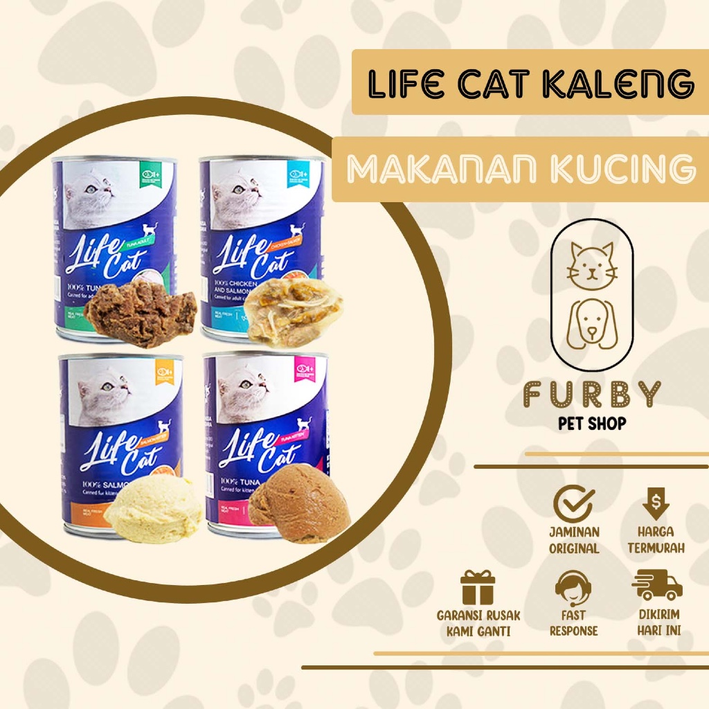 Life Cat Kaleng 400gr Makanan Kitten Wet Food Grosir