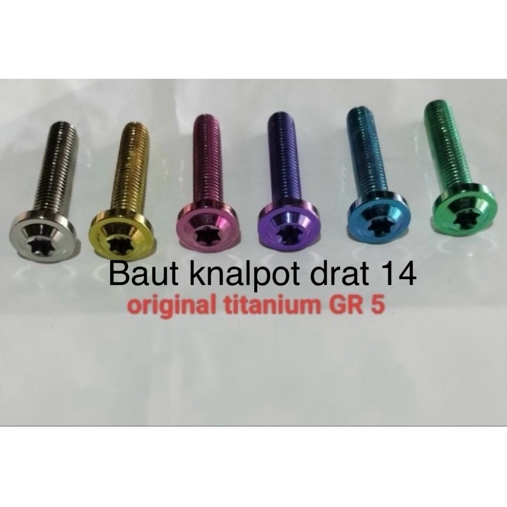 Baut knalpot baut arm titanium matic vario pcx beat scopy dll titanium oroginal