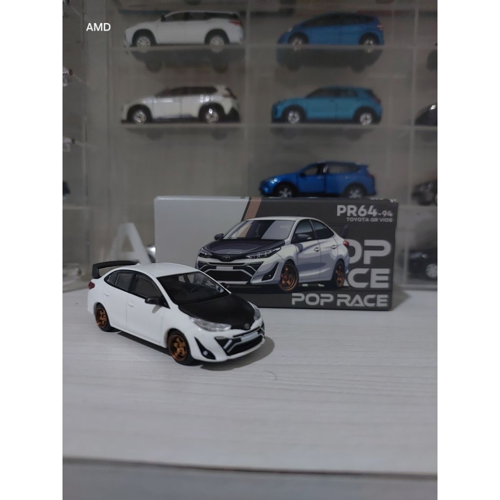 pop race toyota gr vios diecast toyota vios gen 4 skala 64
