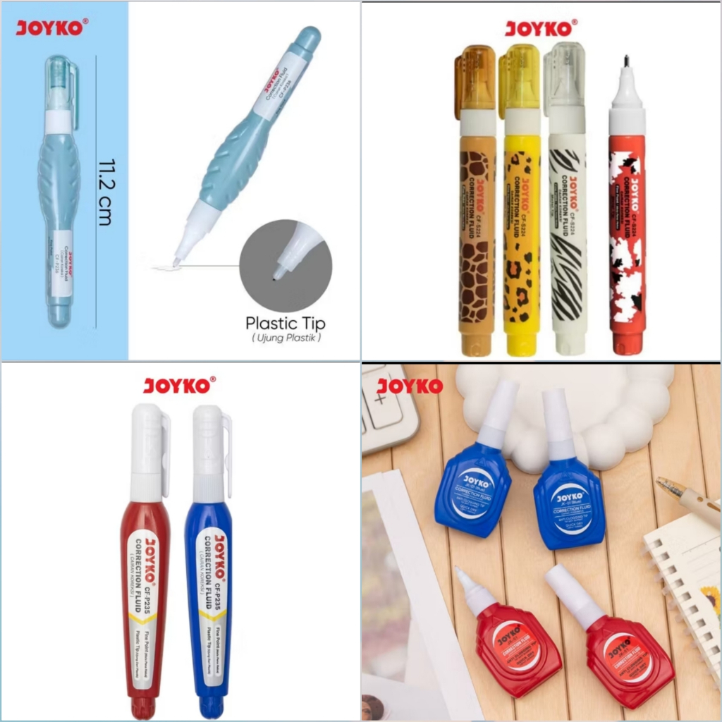 

Joyko 1 Pcs Correction Fluid Cairan Koreksi Penghapus Cair CF-S224 / CF-P236 / JK-01 / CF-P235
