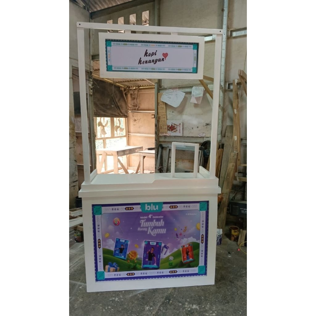booth promosi custom full branding 100cm