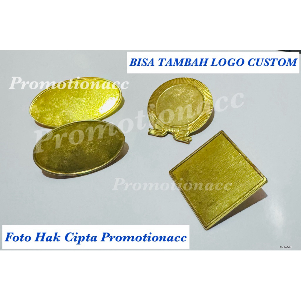 Pin Polosan Macam-Macam Bentuk Pin Oval Pin Kotak Pin Bulat Gerigi Pita Bisa Custom Tambah Logo Suka