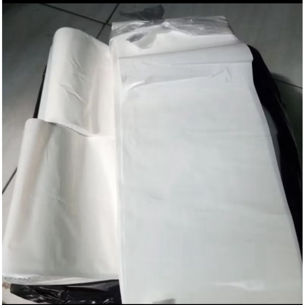 Plastik Tempe ||Putih Doff ||Plastik Putih Susu ||Lebar 9CM Panjang 250 Meter