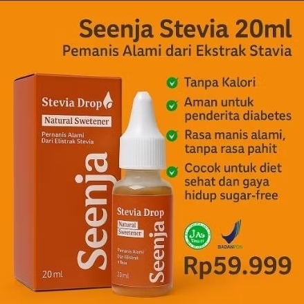 

PROMO Seenja Stevia Natural Sweetner 2OML Pemanis Alami dan Ekstrak dari Stevia