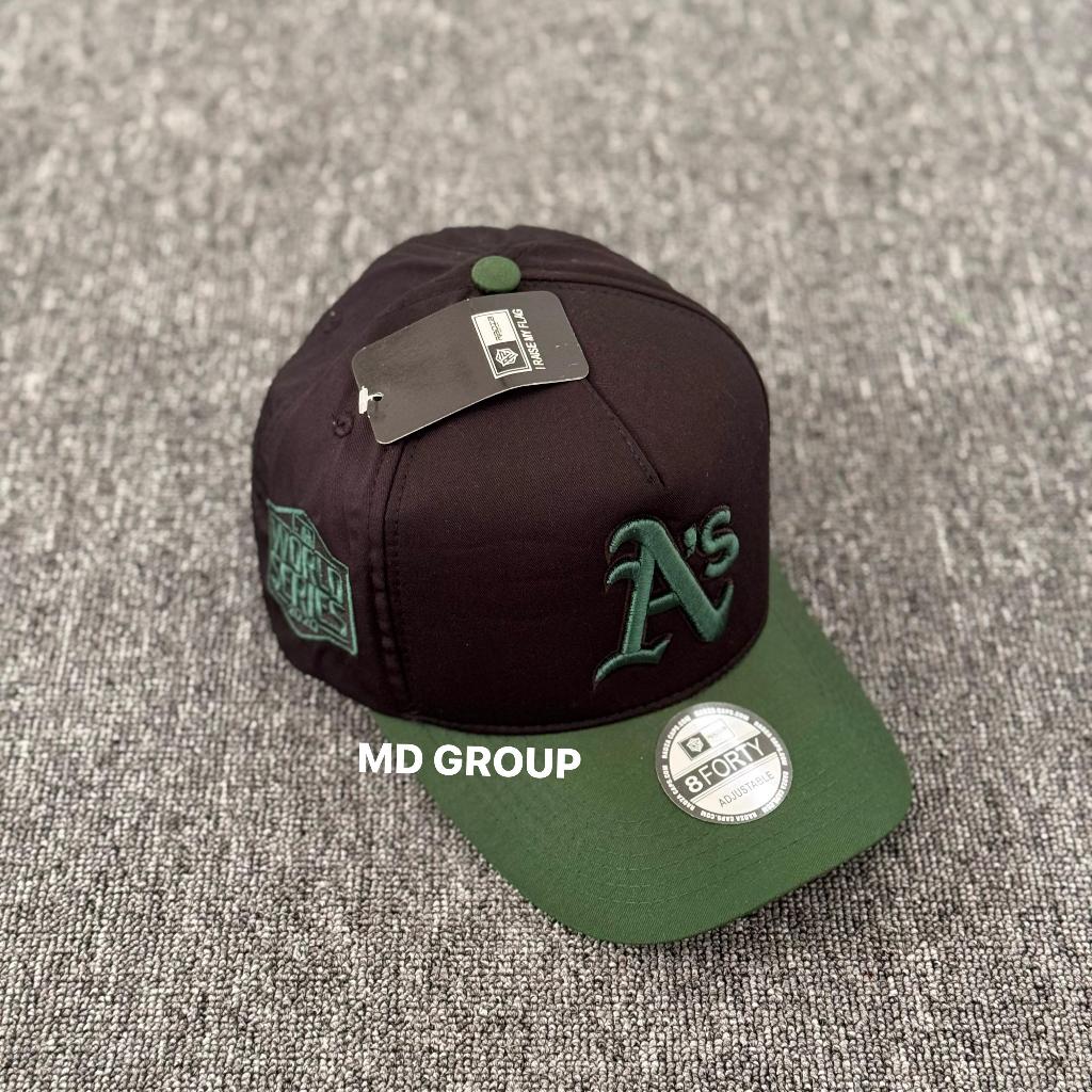 Topi Baseball Cap Unisex Oakland Athletics Black/Green Terbaru