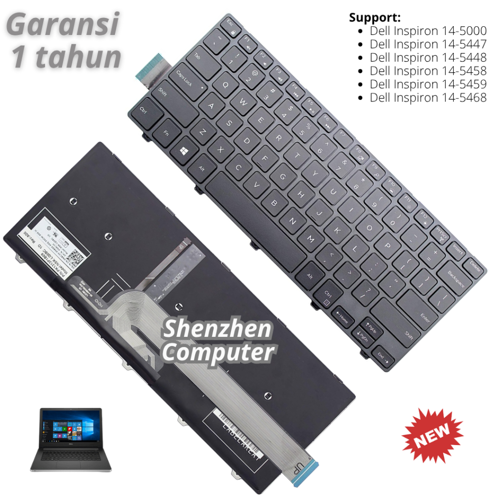 Keyboard Dell Inspiron 14-5000, Keyboard Dell Inspiron 14-5447, Keyboard Dell Inspiron 14-5448, Keyb