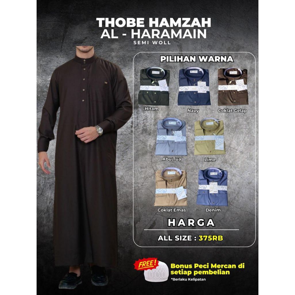 Jubah Premium Al Haramain Series Thobe Hamzah