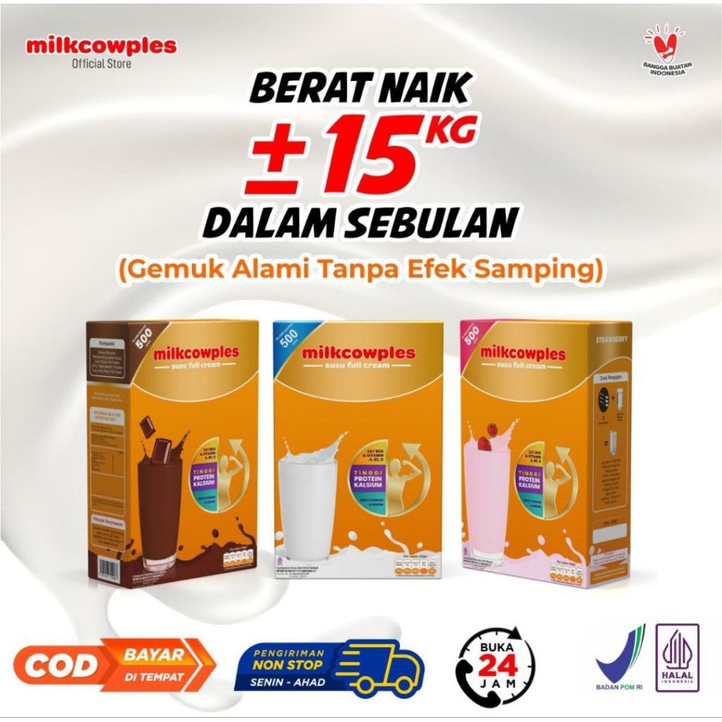 

MILKCOWPLES | SUSU GEMUK TINGGI AMPUH | 500gr