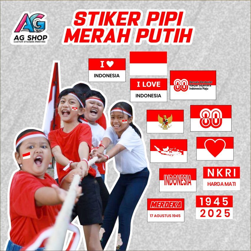 

stiker merah putih untuk pipi terbaru termurah