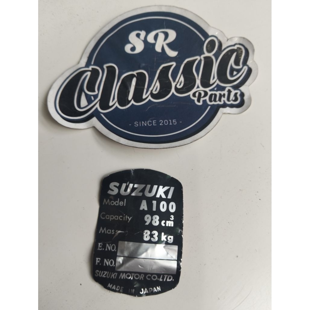 sticker decal frame rangka suzuki a100 a 100 original nos