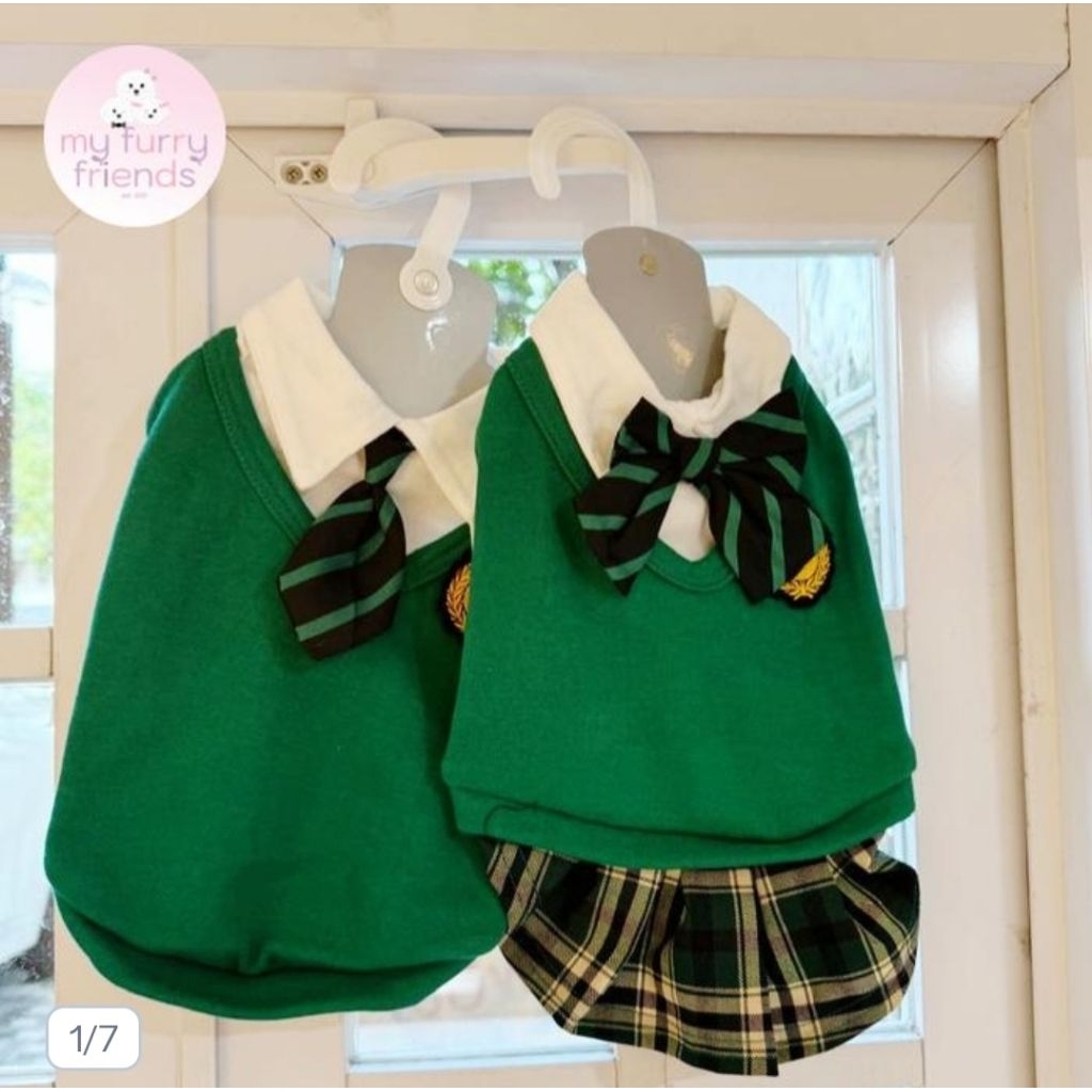 baju seragam sekolah anjing korea