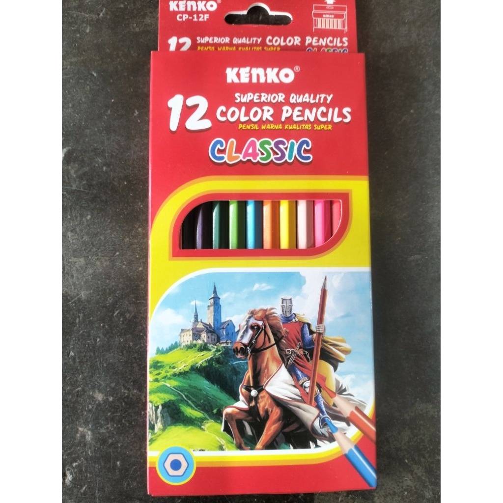 

Clear Kayu Pensil Warna 12 Warna Panjang Kenko