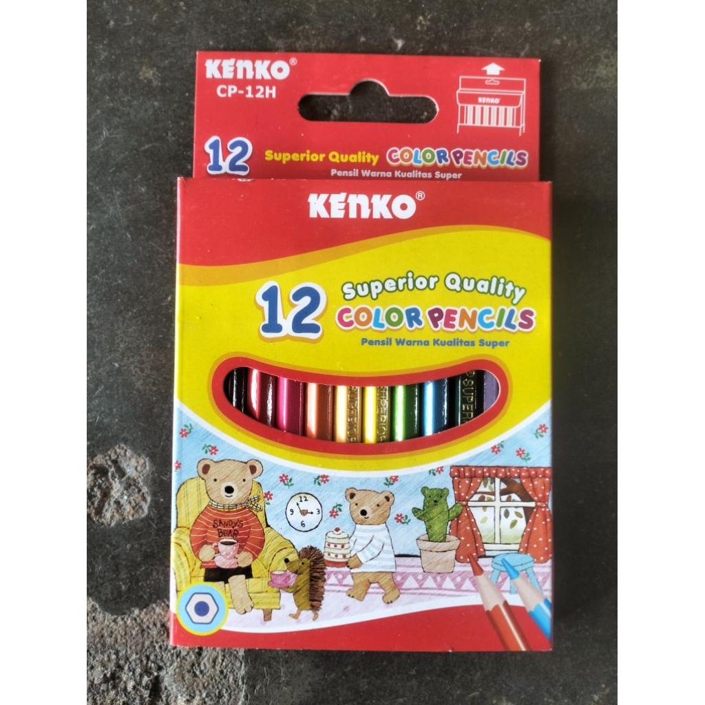 

Clear Kayu Pensil Warna 12 Warna Pendek Kenko