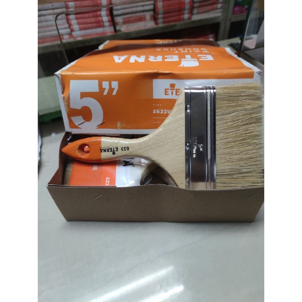 

[12] KUAS CAT 633 ETERNA TANGAN KUAS TEMBOK 5 INCH /1 KOTAK 12 BUAH