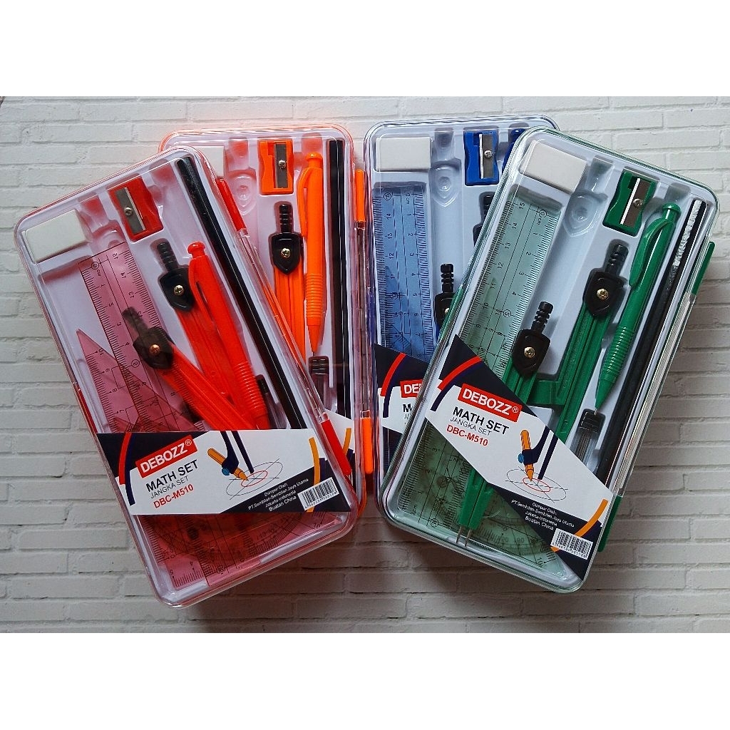 

(1SET ISI 10 MACAM) JANGKA SET / MATH SET DBC-M510 /FREE PENSIL